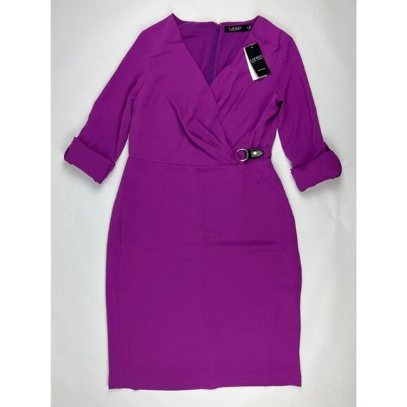 Lauren Ralph Lauren Other - NEW! Lauren Ralph Lauren Women's 8 Buckle-Trim Georgette Shirtdress NWT $165